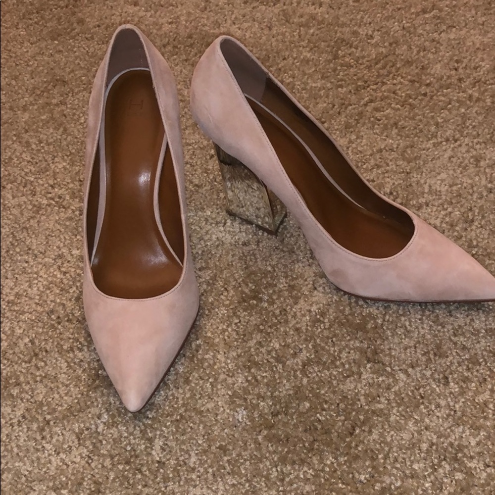 H by Halston Valentina Suede Metallic Pumps